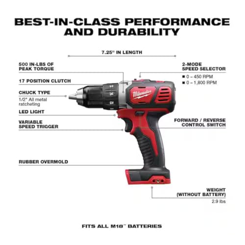 Milwaukee طقم مثقاب ومفك تأثير مدمج Milwaukee 2691-22 بجهد 18 فولت - Image 4