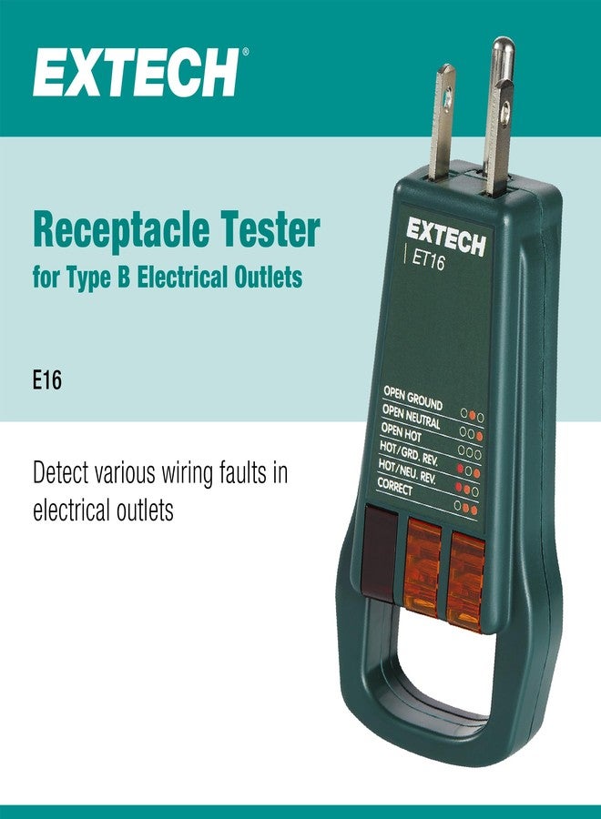 إكستيك جهاز اختبار المقبس ET16 من Extech - Image 2