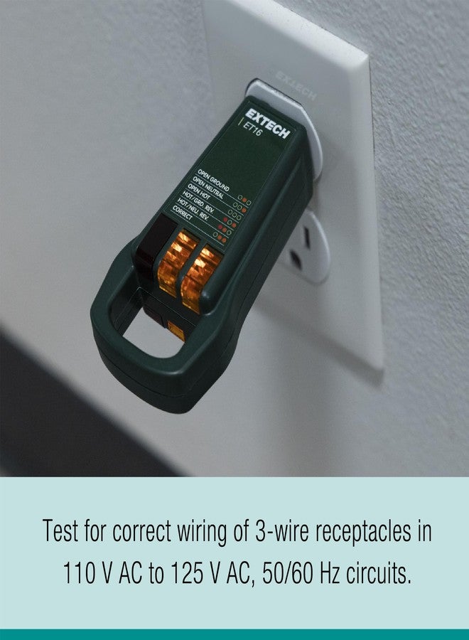 إكستيك جهاز اختبار المقبس ET16 من Extech - Image 3
