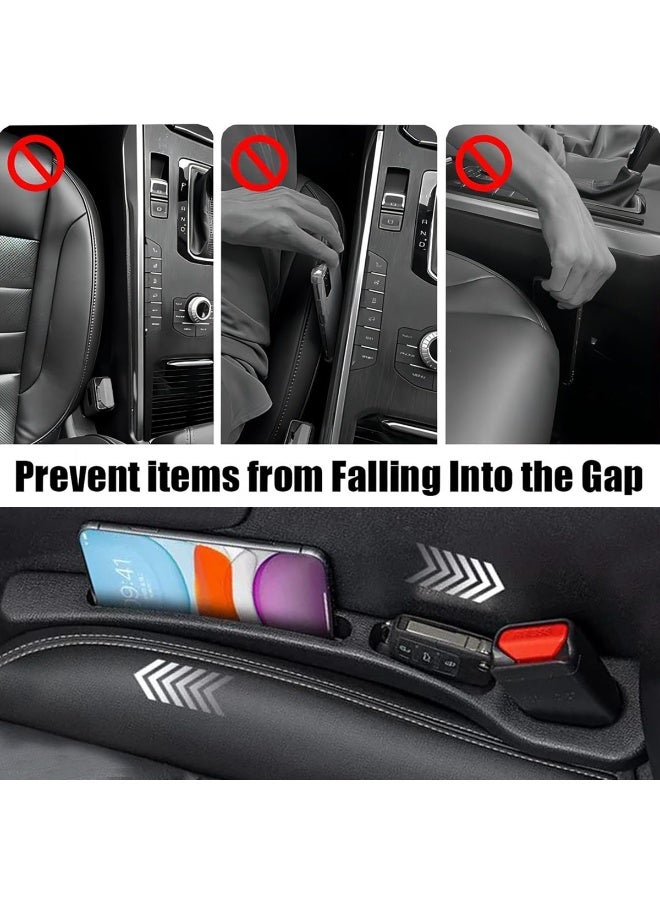 YOUFO Car Seat Gap Storage Plug Organizer PU Leather Seat Gap Filler Pocket Universal Fit Car Side Gap Storage Holder Anti Drop Car Interior Organizer - Image 3