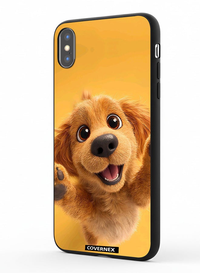 Covernex Apple iPhone X Protective Case Cover Printed Featuring Adorable Puppy Portrait - Image 1