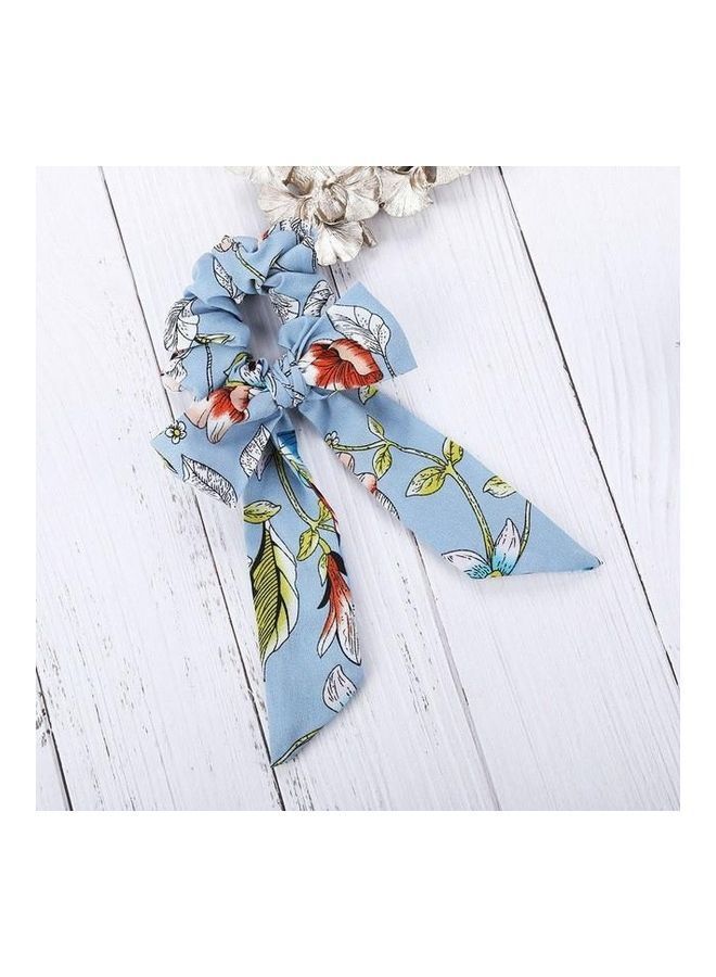 NIBEMINENT Bow Streamers Hair Ring Fashion Ribbon Blue - Image 1