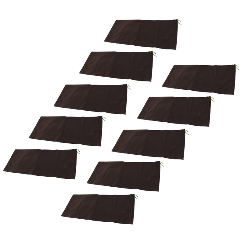 10pcs Flood Sandbags Professional Empty Rain Proof Flood Control Sandbags for House Door Garage Basement Coffee - Image 1