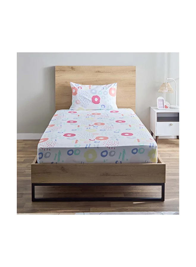 Home Box Nora Regina 2-Piece Single Microfibre Flat Sheet Set 240 x 160 cm