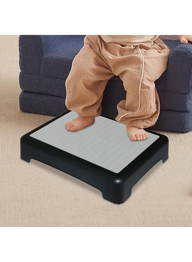Dark Gray Step Stool For Elderly Seniors Portable Sturdy Bedside Bathtub Support - Image 5