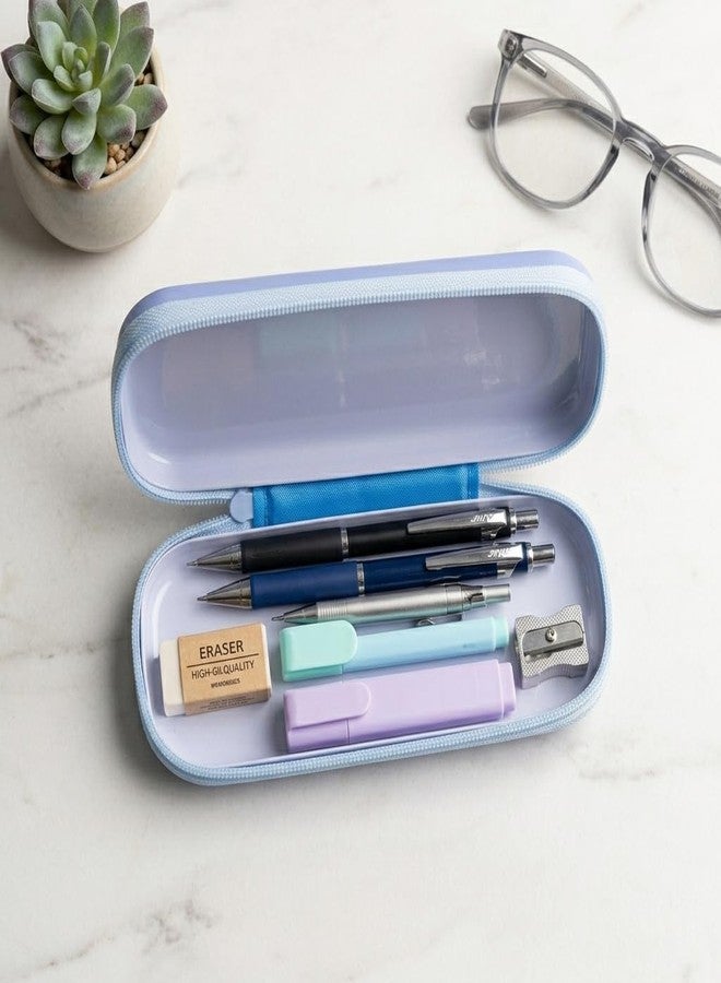 BLLUEX Space Theme Pencil Case for Kids, Large Capacity, EVA Hardtop, Waterproof, Cartoon Astronaut Pen Pouch Organiser for School Supplies (Blue) - Image 4