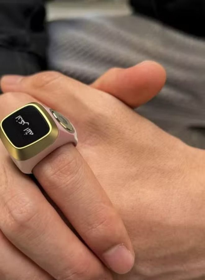 Digital Bluetooth Smart Zikr Tasbih Ring Prayer Reminder with OLED Display - Image 3