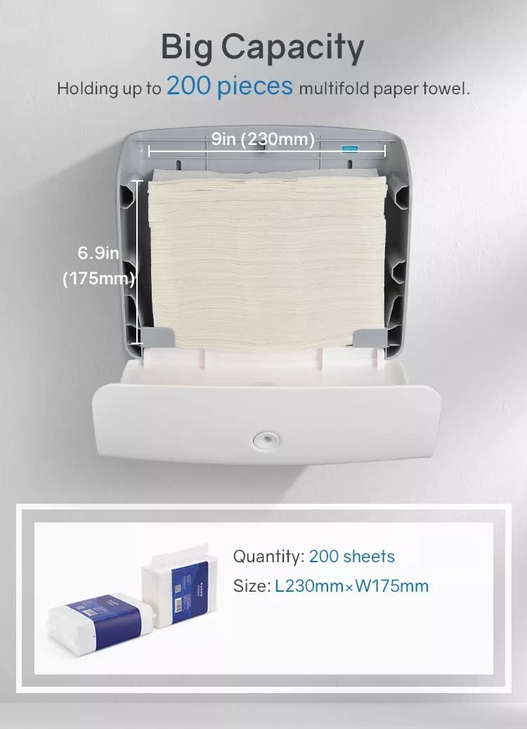 AMIGOS STORE Amigos Store Paper Multifold Mini Hand Towel Paper DispenserTissue Paper Holder for KichenBathroomHotelsRoomsABS Tissue Paper Dispenser Wall Mounted 2 Pkt Capacity - Image 4