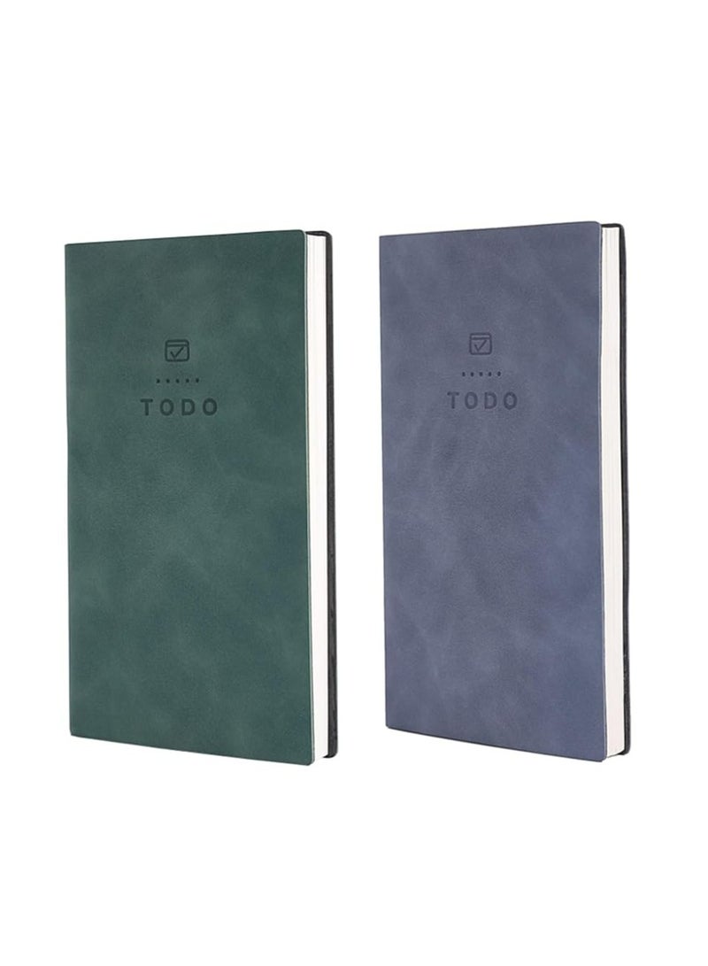 CMGTYYD. 2 قطعة دفتر قائمة مهام من الجلد الناعم، 196 صفحة مفكرة جيب للخطط اليومية والجدول الدراسي، لوازم مدرسية مثالية لطلاب المدارس الثانوية - Image 1