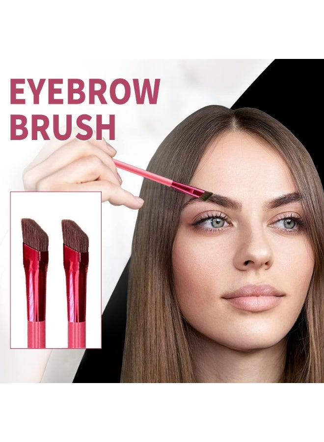 LUMYA 2Pcs Eyebrow Brush Set, 4D Hair Stroke Brow Stamp Brush, Ultra Thin Angled Makeup Brush, Multi Use Concealer and Liner Tool, For Women Home and Pro Use - Image 3