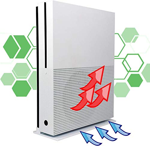 KlsyChry Vertical Stand for Xbox One S Console-White - Image 3
