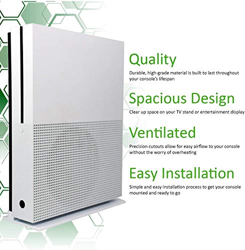 KlsyChry Vertical Stand for Xbox One S Console-White - Image 4