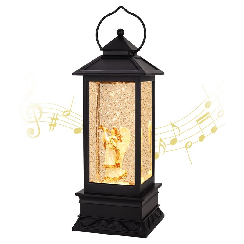 Christmas Lanterns Singing Battery Operated Musical Lighted Christmas Snowman Water Snow Globe with Music Christmas Decoration and GiftsChristmas Table Decoration