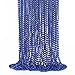 EOBOH 24PCS Christmas Bead Necklace Blue Bead Necklaces Stuff 33 Mardi Gras Beads Necklace Costume Festival Parade Throw Accessories for Wedding Birthday Gender Reveal Party Events Supplies Decorations - Image 2