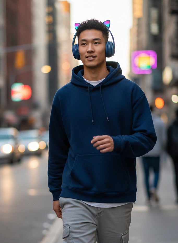 LED Light Up Wireless Stereo Cat Headset Headphones - Image 4