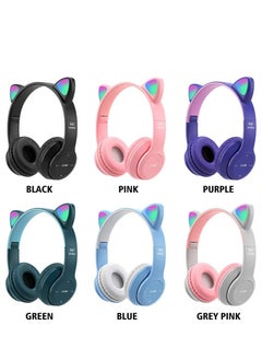 Generic LED Light Up Wireless Stereo Cat Headset Headphones  - Image 2