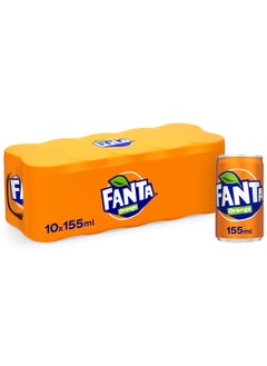 Fanta Orange Carbonated Soft Drink Cans 10 x 155ml  - Image 2