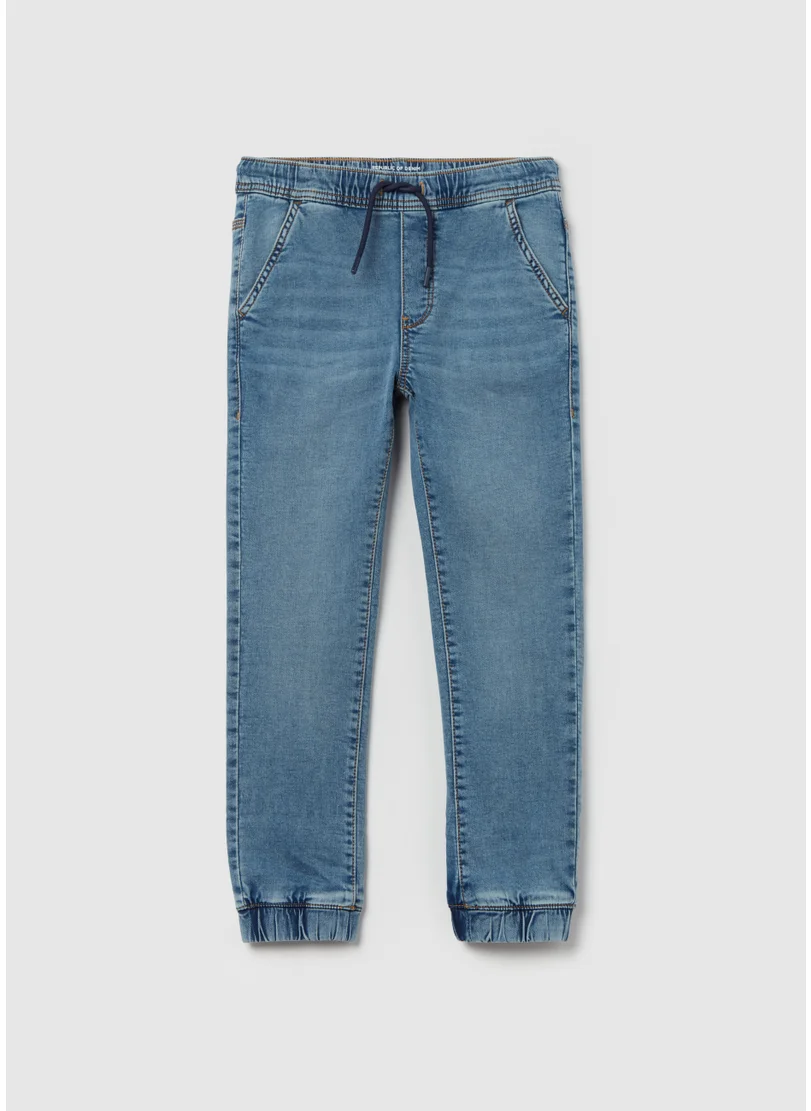 Ovs Joggers in acid wash French terry denim