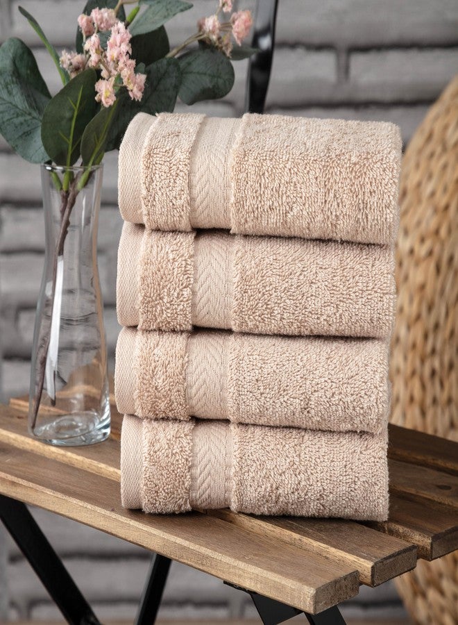 TEXTILOM Bath Towel Set - Hotel and Spa Quality & Soft & Absorbent & Quick Dry Bath Towels for Bathroom - 100% Turkish Cotton Bathroom Towels Set of 4 (27 x 54 inches)- Beige - Image 2