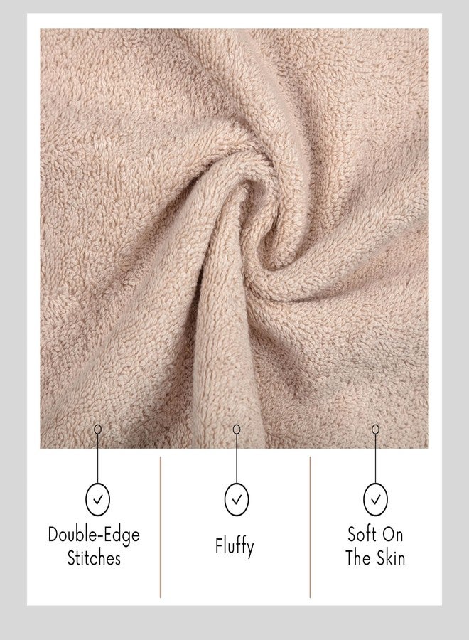 TEXTILOM Bath Towel Set - Hotel and Spa Quality & Soft & Absorbent & Quick Dry Bath Towels for Bathroom - 100% Turkish Cotton Bathroom Towels Set of 4 (27 x 54 inches)- Beige - Image 5