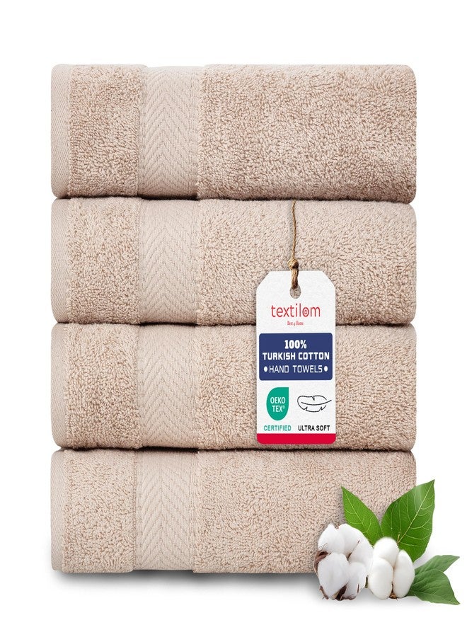 TEXTILOM Bath Towel Set - Hotel and Spa Quality & Soft & Absorbent & Quick Dry Bath Towels for Bathroom - 100% Turkish Cotton Bathroom Towels Set of 4 (27 x 54 inches)- Beige - Image 1