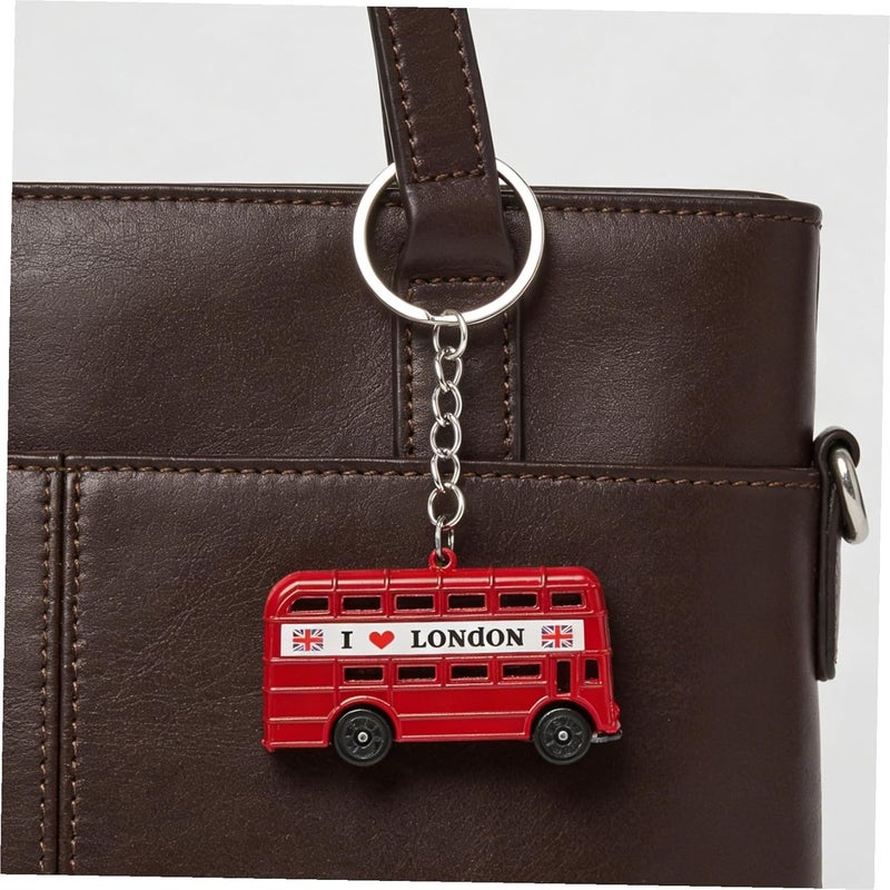 Uonlytech 2Pcs British Style Keychain London Bus Telephone Booth Pendant for Car Bag Backpack Decor Creative British Element Ornament - Image 4