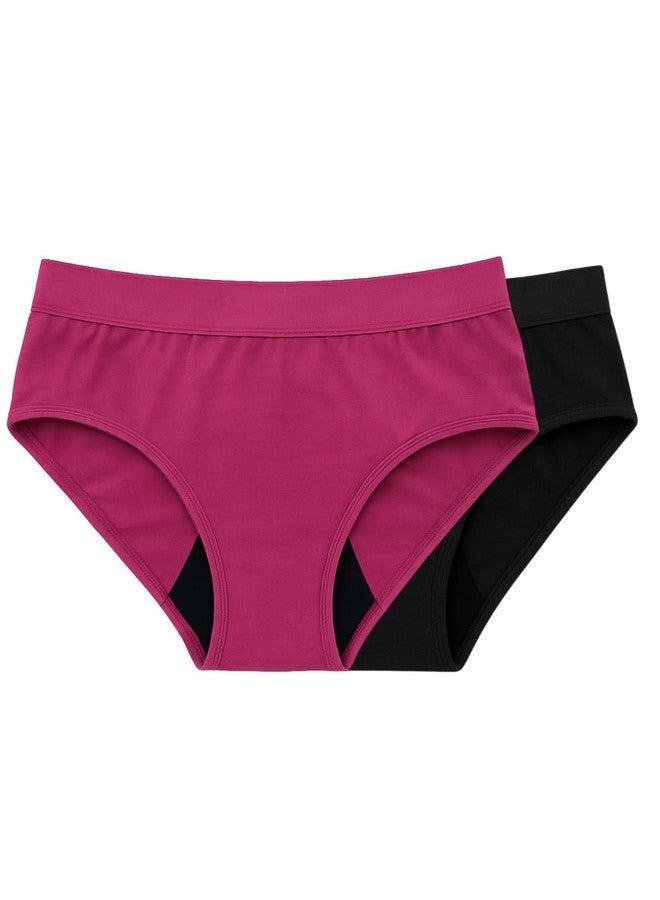 BAMBOOLOGY Bamboo Fabric Adult Women Diaper | Hygienic Comfort Pack of 2 (Fuchsia & Black, XL) - Image 1