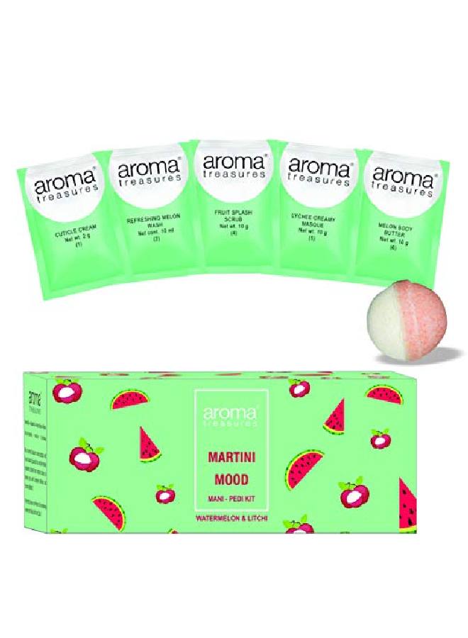 Aroma Treasures Martini Mood Manipedi Kit Watermelon And Litchi 77 G - Image 2