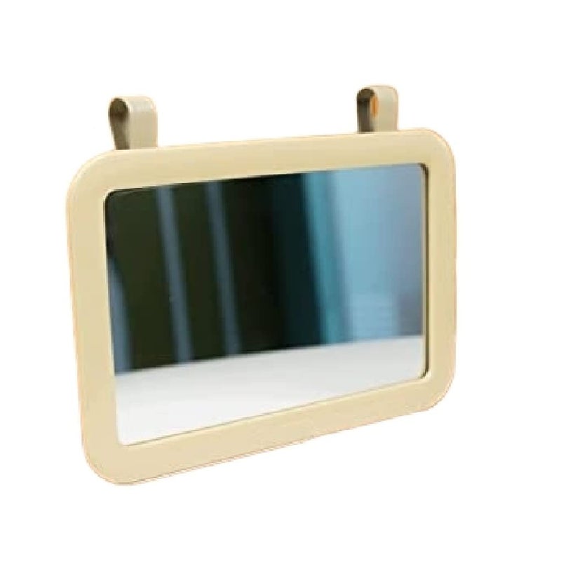 SARTE SA71V71 Car Sun Visor Mirror | Rear View Vanity Makeup Mirror for All Cars (BEIGE) (1 PCS) - Image 1
