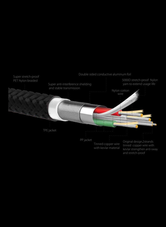 بايكرون كابل USB أحمر/أبيض - Image 2