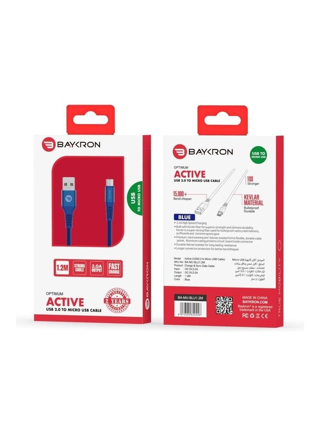 بايكرون كابل USB أحمر/أبيض - Image 1