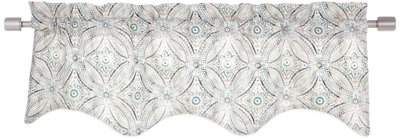 Ellis Curtain Ellis Curtain Blissfulness 50 x 15 Lined Scallop Valance White