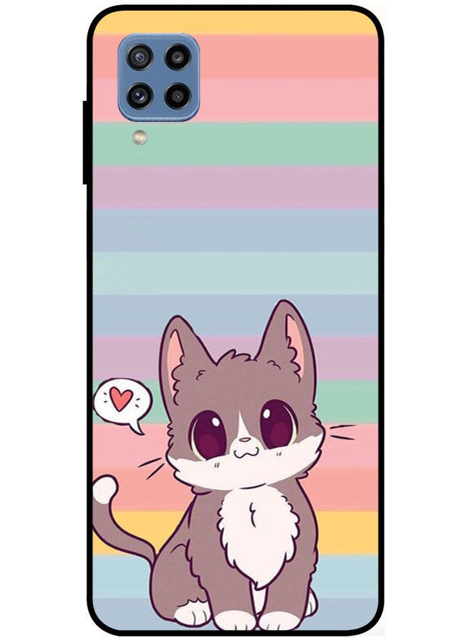 Protective Case Cover For Samsung Galaxy M32 4G Smart Series Printed Protective Case Cover for Samsung Galaxy M32 4G Cat Love