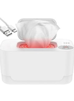 General Baby Wipe Warmer, Thermostat Baby Wipe Heater, 40-55°C Adjustable Baby Wipes Dispenser Warmer, Wet Wipes Warmer Prevent Dry, USB Baby Wipe Warmer for Car Home Baby Nursery  - Image 1