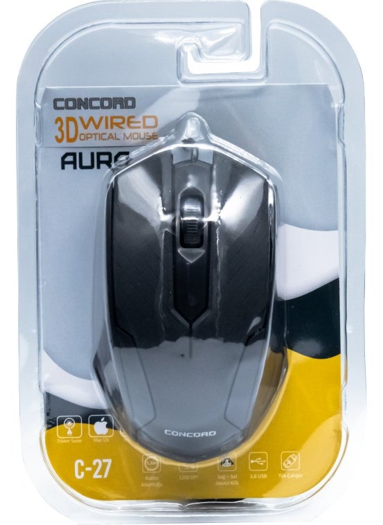 CONCORD C-27 Wired Optical Mouse  - Image 2