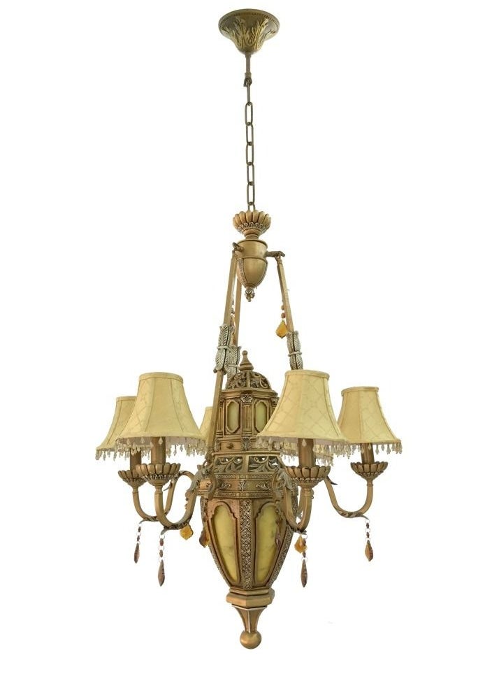 AL MASAH CRYSTAL - Islamic Chandelier with Shade - D80xH110cm - Image 1