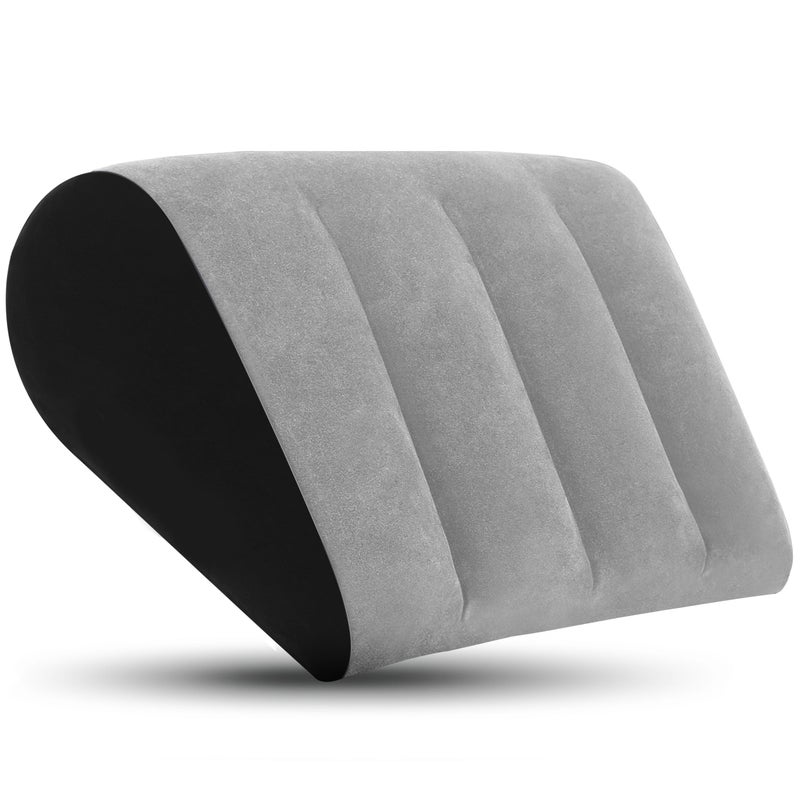 Prosixtoy Portable Wedge Pillow Inflatable Cushion Body Positioners Lightweight Wedge Pillow for Sleeping Leg Elevation Use in Bed Travel Camping Fast Inflating DeflationGray SE903var