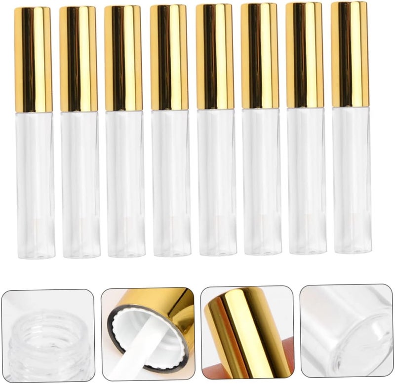 DOITOOL 8pcs Refillable Lip Gloss Bottles Covers Round Tubes for Lip Storage for Travel and Sharing Friends - Image 4