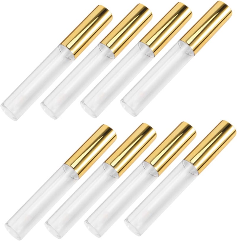 DOITOOL 8pcs Refillable Lip Gloss Bottles Covers Round Tubes for Lip Storage for Travel and Sharing Friends - Image 1