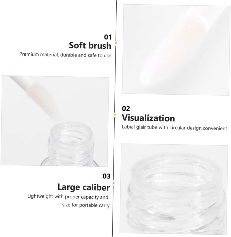 DOITOOL 8pcs Refillable Lip Gloss Bottles Covers Round Tubes for Lip Storage for Travel and Sharing Friends - Image 2