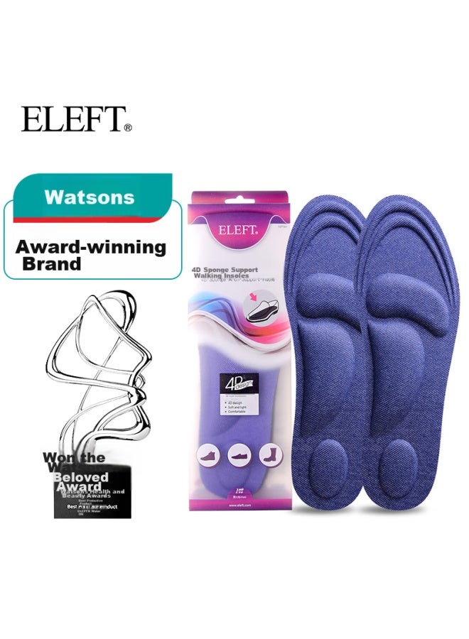 ELEFT Eleft Watsons Award-winning Brand Eleft 4d Foam Support Sports Oles, Breathable, Sweat-absorbing, Massage, Men's Style, Denim Blue  - Image 1