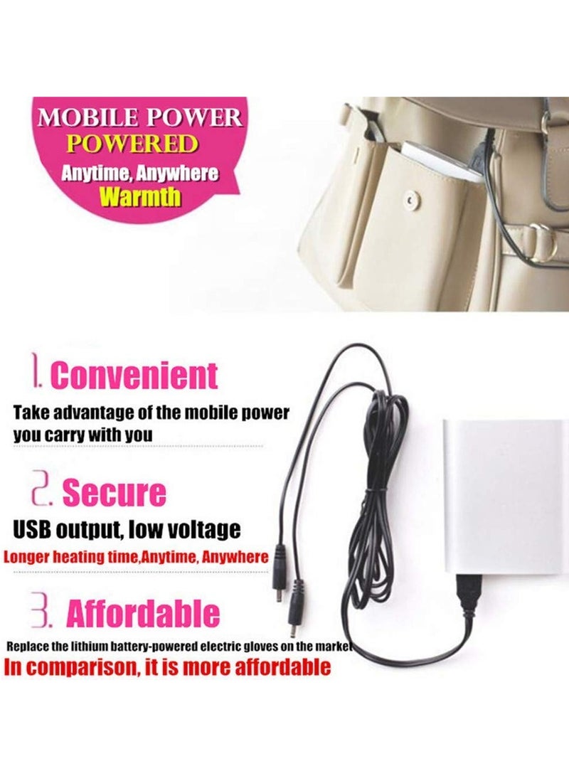 Excefore USB Winter Hand Warmers, USB Hand Warmers Cute, USB Heating Gloves Half Wearable Fingerless, USB Powered Heating Gloves for Gift TO Women and Children, Winter Fashion (Bread Man, Brown) - Image 3
