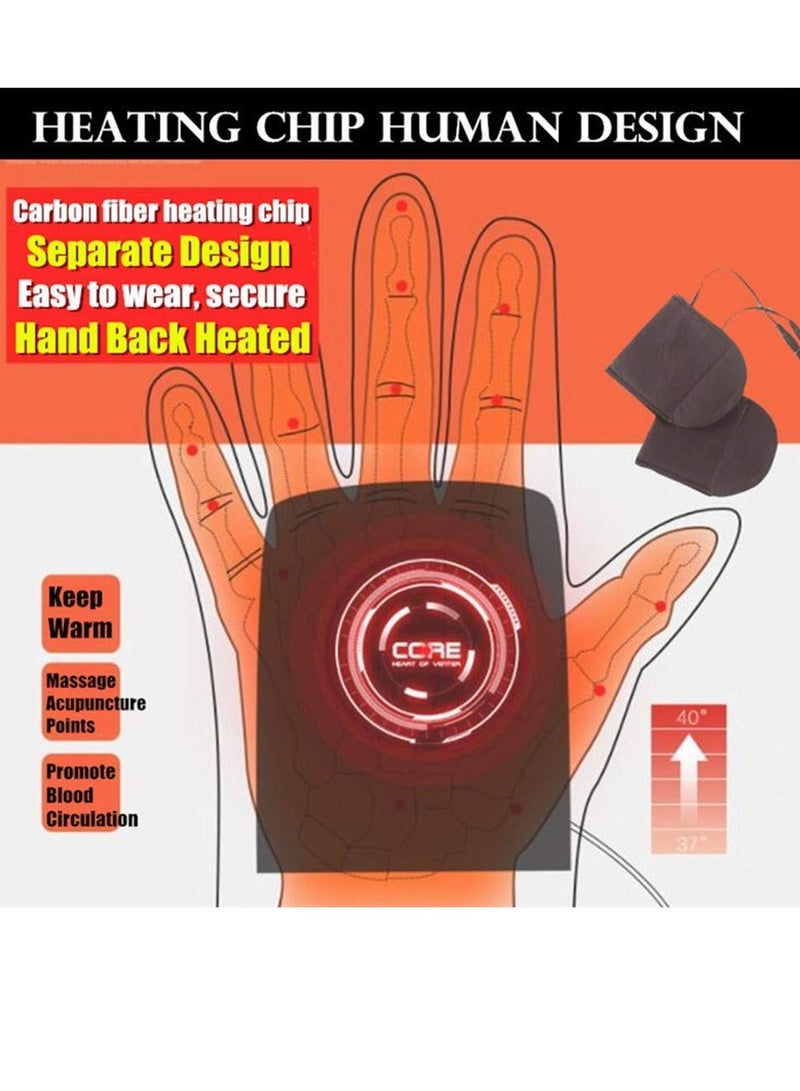 Excefore USB Winter Hand Warmers, USB Hand Warmers Cute, USB Heating Gloves Half Wearable Fingerless, USB Powered Heating Gloves for Gift TO Women and Children, Winter Fashion (Bread Man, Brown) - Image 2