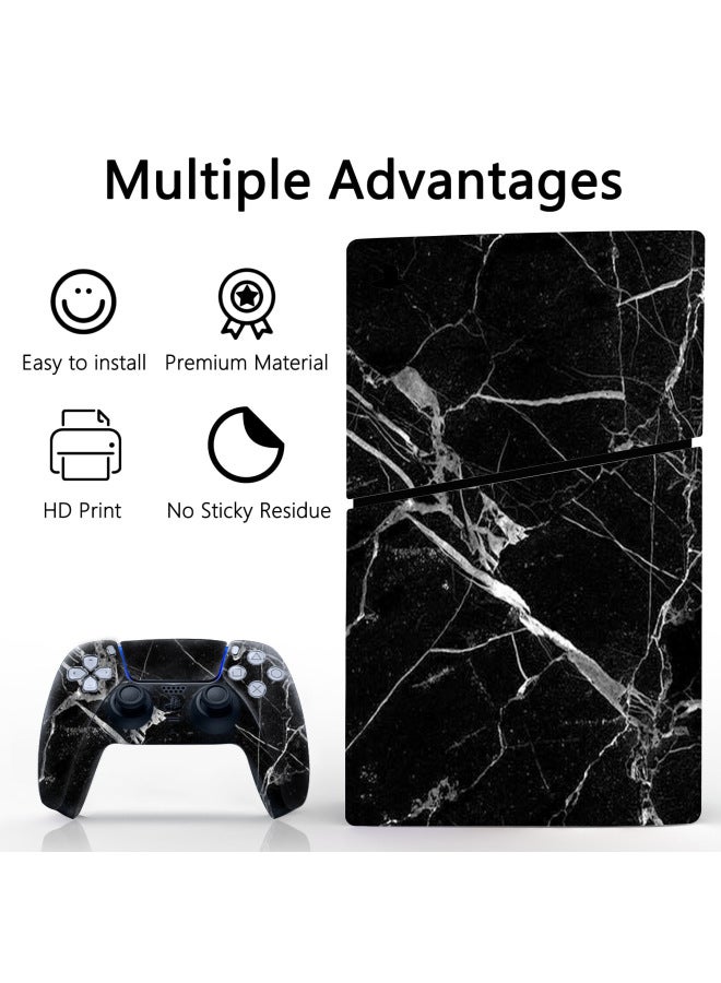 For Sony PS5 Game Console Sticker Digital Version Of The Protective Film Fashion Marble Full Set Of Sticker Film-Color:PS5SlimDigitalQT-18426  - Image 5