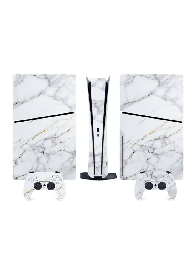 For Sony PS5 Game Console Sticker Digital Version Of The Protective Film Fashion Marble Full Set Of Sticker Film-Color:PS5SlimDigitalQT-18426  - Image 2