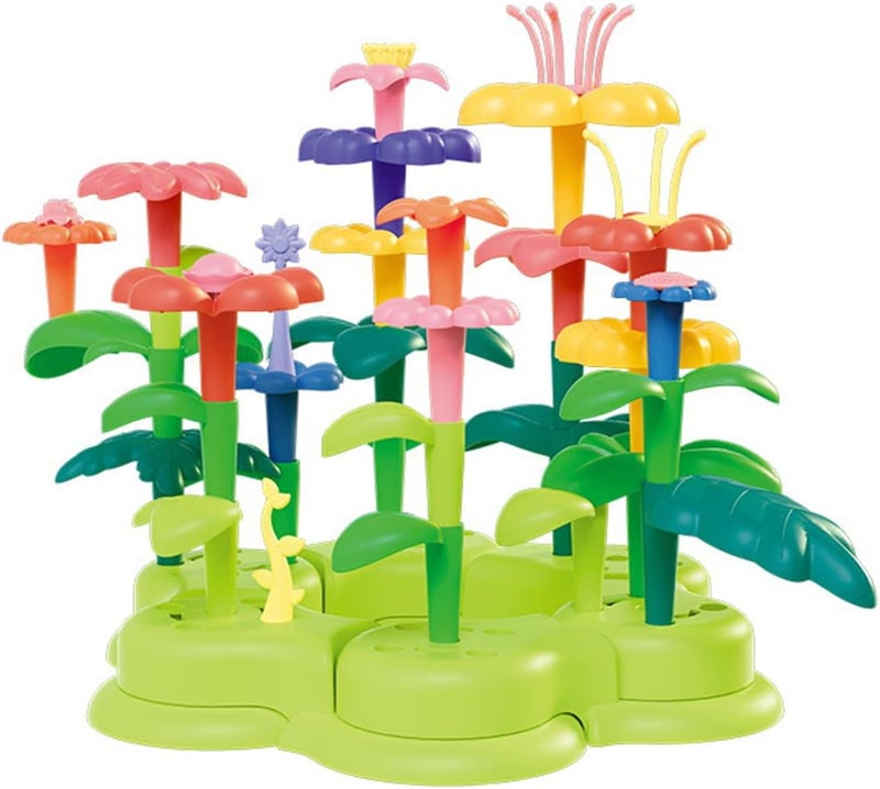 ECVV 42Pcs DIY Building Block Floral Garden Puzzle Toy Set, Montessori Toys Building Blocks Set for Cultivating Children's Logical Thinking and Imagination, Designed for Children, Teens & Adults - Image 1