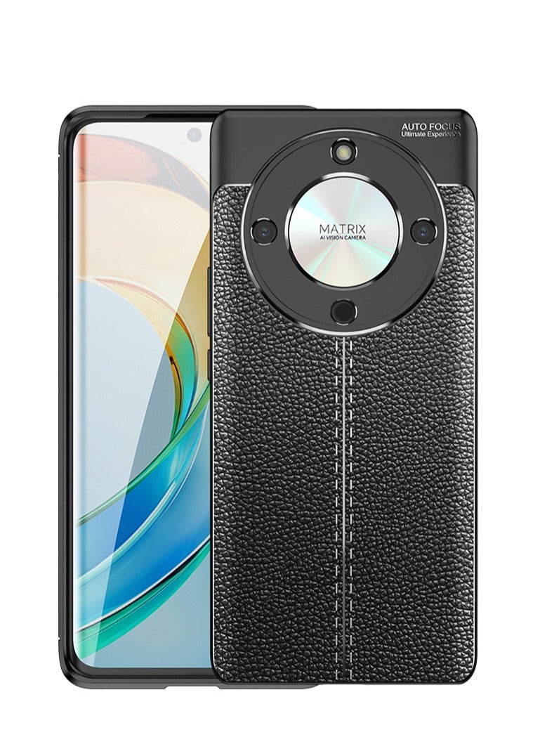 أوتو فوكس جراب حمايه سيليكون تصميم2 مقاوم للصدمات حمايه للكاميرا متوافق مع Honor X9B (اسود) - Image 1