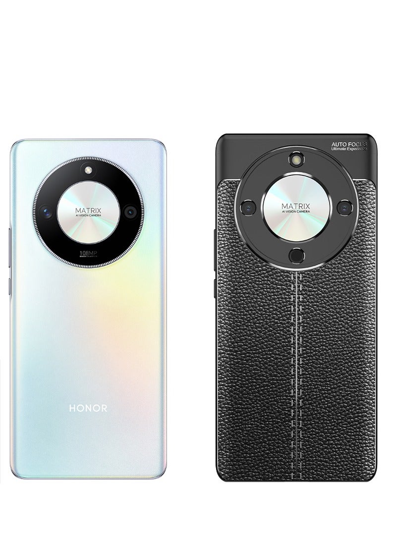 أوتو فوكس جراب حمايه سيليكون تصميم2 مقاوم للصدمات حمايه للكاميرا متوافق مع Honor X9B (اسود) - Image 2