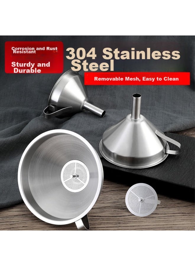 Jekero Jekero 304 Detachable Strainer Stainless Steel Funnel Large Size Oil And Wine Strainer - 15cm  - Image 1