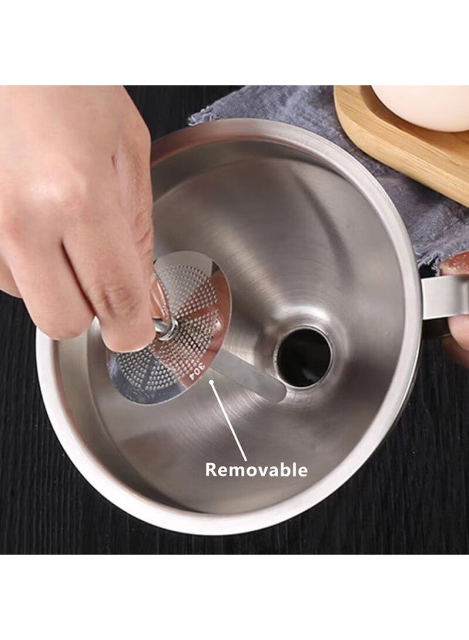 Jekero Jekero 304 Detachable Strainer Stainless Steel Funnel Large Size Oil And Wine Strainer - 15cm  - Image 5